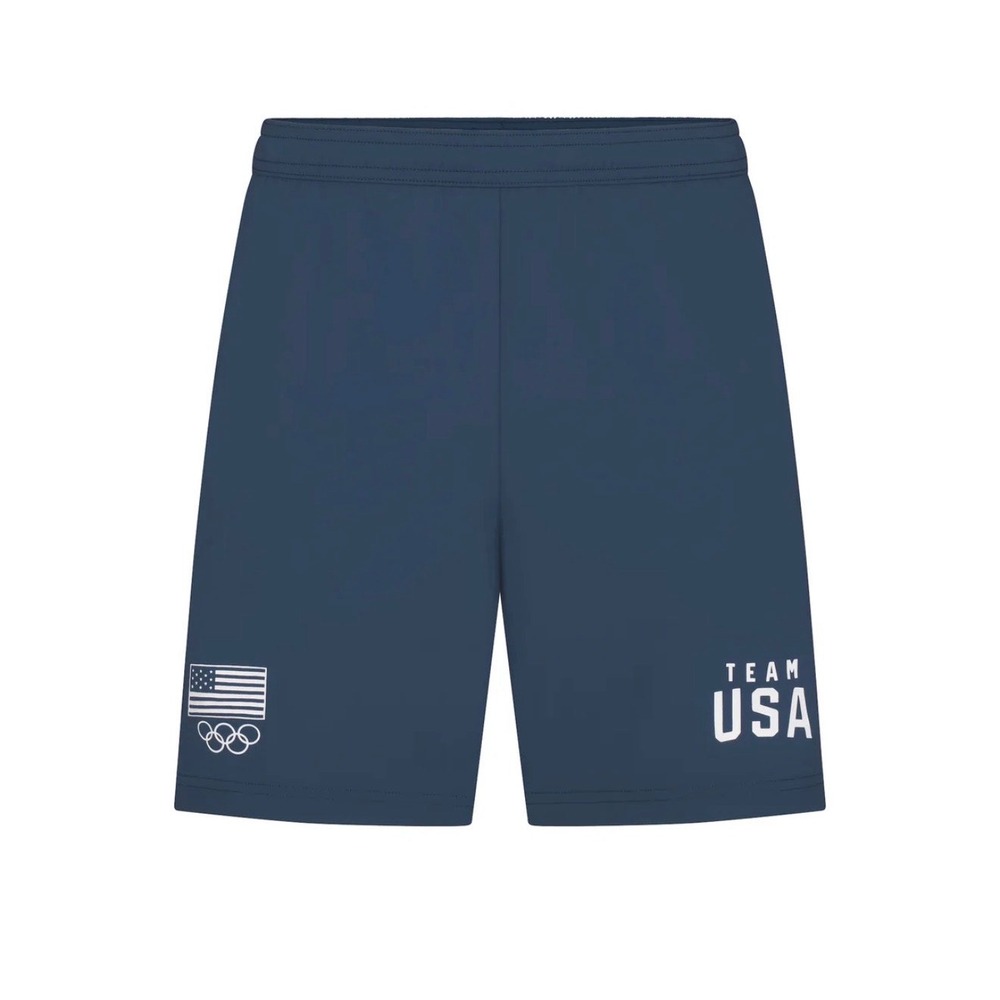 SKIMS Team USA Mens Performance Shorts‎ Navy Blue Olympics Logo Size Large L
